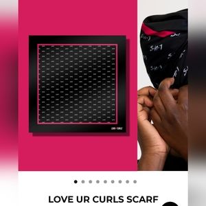 Satin Scarf, LUS Love Ur Curls Canadian Brand, Black